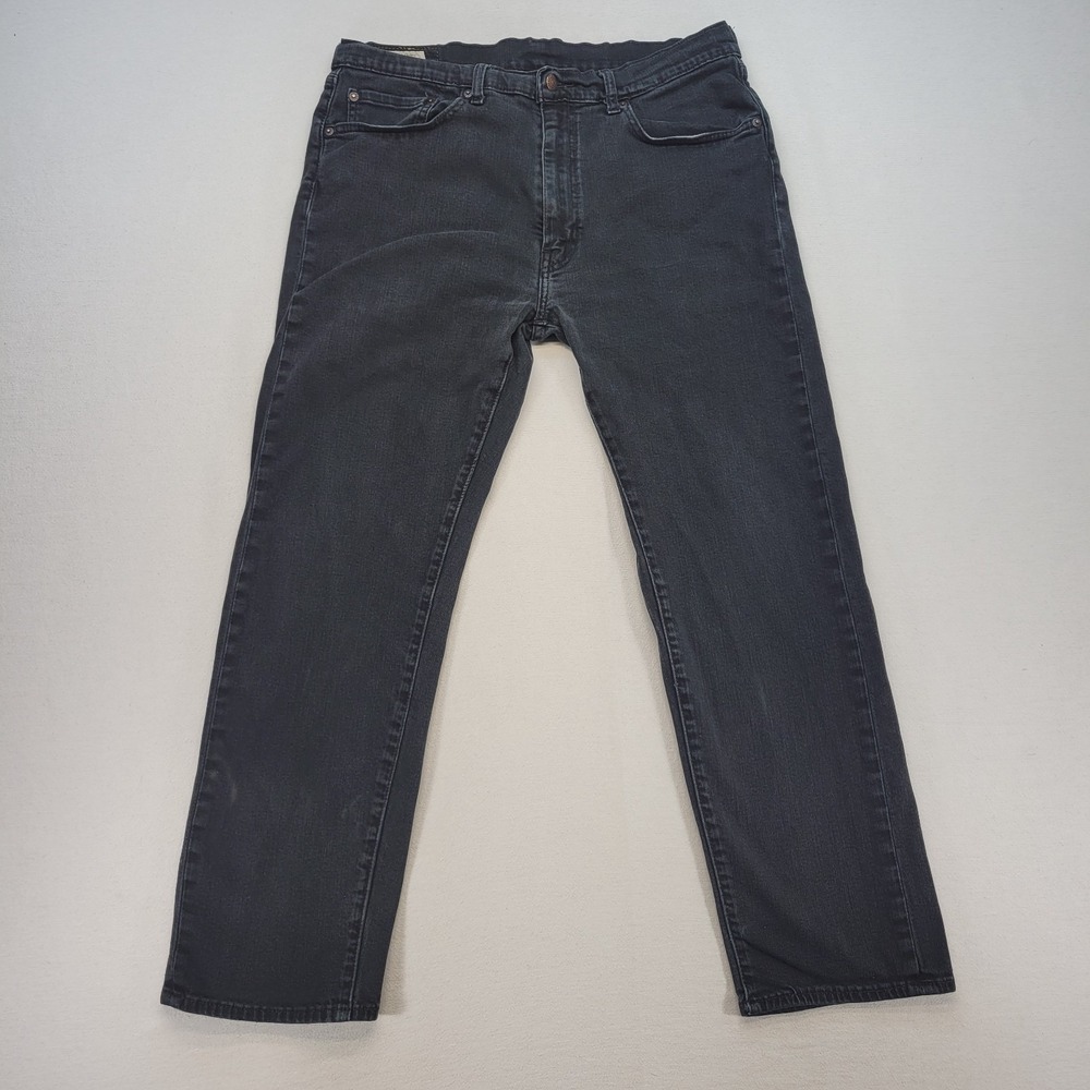 Levis‎ 505 Jeans Womens 36 Black Regular Straight Mid Rise Dark Wash Denim